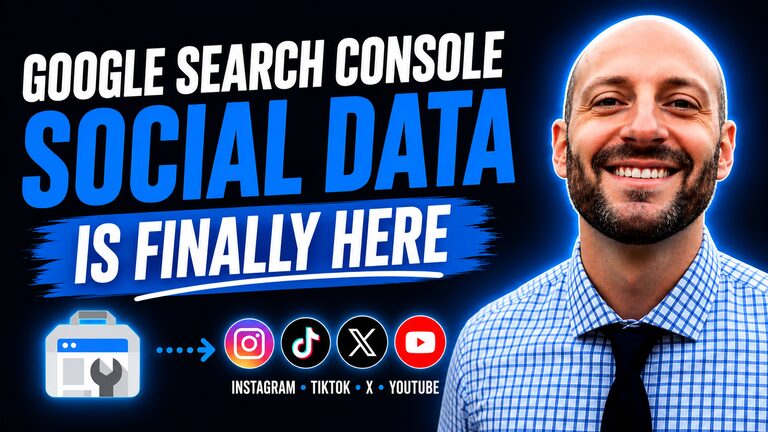 Google Search Console social data is finally here, covering Instagram, TikTok, X, and YouTube, with Brian Gorman